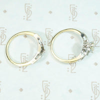 Lovely Nesting Two-Tone Diamond Wedding Set