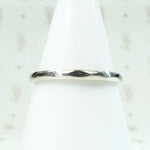 Softly Beveled Vintage Platinum Wedding Band