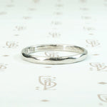 Softly Beveled Vintage Platinum Wedding Band