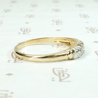 Sweet Two-Tone Forget Me Not Diamond Band