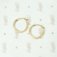 Fun Vintage Gold Hoop Earrings