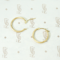 Fun Vintage Gold Hoop Earrings