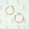 Glittering Gold Vintage Hoop Earrings