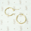 Glittering Gold Vintage Hoop Earrings