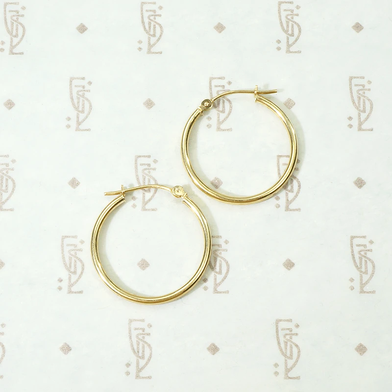 Classic Vintage Gold Hoop Earrings