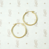 Classic Vintage Gold Hoop Earrings