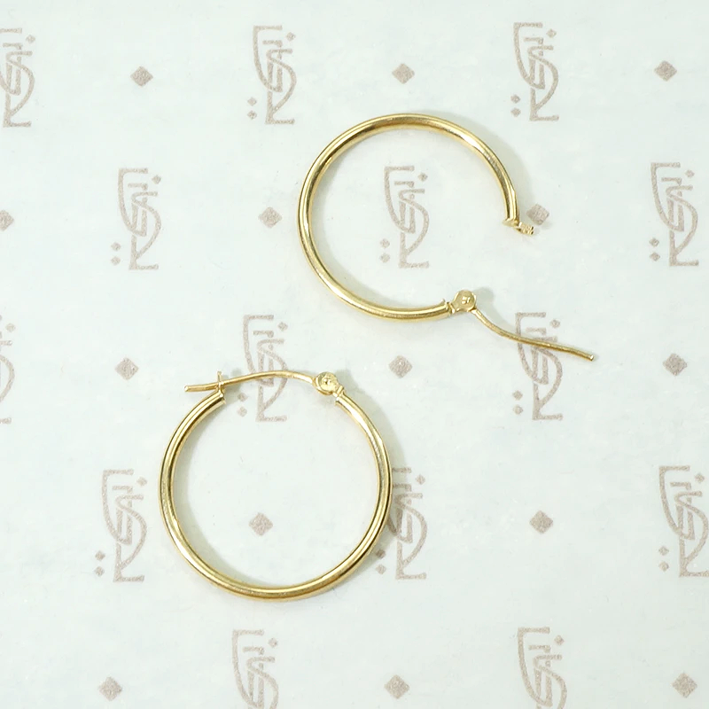 Classic Vintage Gold Hoop Earrings
