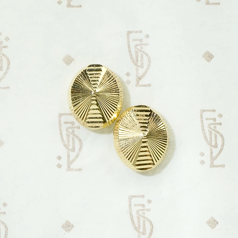 Dazzling Disco Gold Stud Earrings