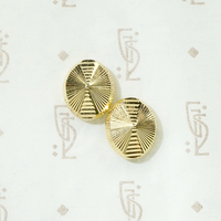 Dazzling Disco Gold Stud Earrings