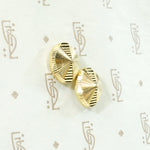 Dazzling Disco Gold Stud Earrings