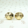 Dazzling Disco Gold Stud Earrings