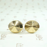 Dazzling Disco Gold Stud Earrings