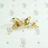 Dazzling Disco Gold Stud Earrings
