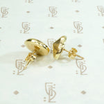 Dazzling Disco Gold Stud Earrings