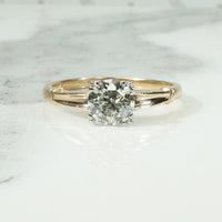 Sparkling White Diamond 1940's Solitaire