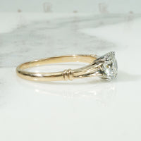 Sparkling White Diamond 1940's Solitaire