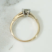 Sparkling White Diamond 1940's Solitaire