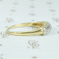 Vintage 2-Tone Table Cut Diamond Band