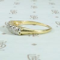 Vintage 2-Tone Table Cut Diamond Band