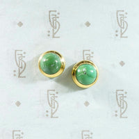 Incredible Green Turquoise Stud Earrings