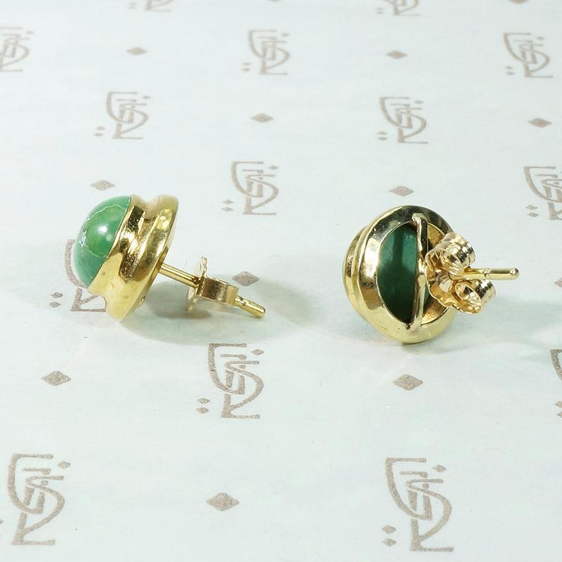 Incredible Green Turquoise Stud Earrings