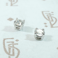 Sweet 0.20tcw Vintage Diamond in White Gold Studs