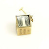 14k Gold Mad Money Charm 1950's - Gem Set Love