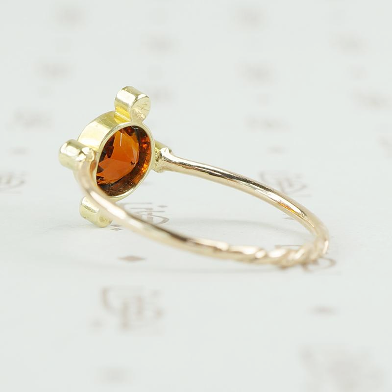 Deep Madeira Citrine and Pearl Vintage Conversion Ring