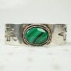 Vintage Silver Malachite Thunderbird Cuff