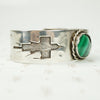 Vintage Silver Malachite Thunderbird Cuff