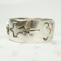 Vintage Silver Malachite Thunderbird Cuff