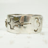 Vintage Silver Malachite Thunderbird Cuff