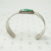 Vintage Silver Malachite Thunderbird Cuff