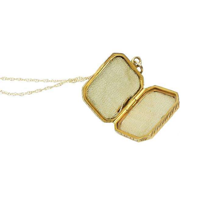 English Hallmarked Gold Locket Book Shaped