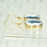 Man in the Moon Cameo Earrings