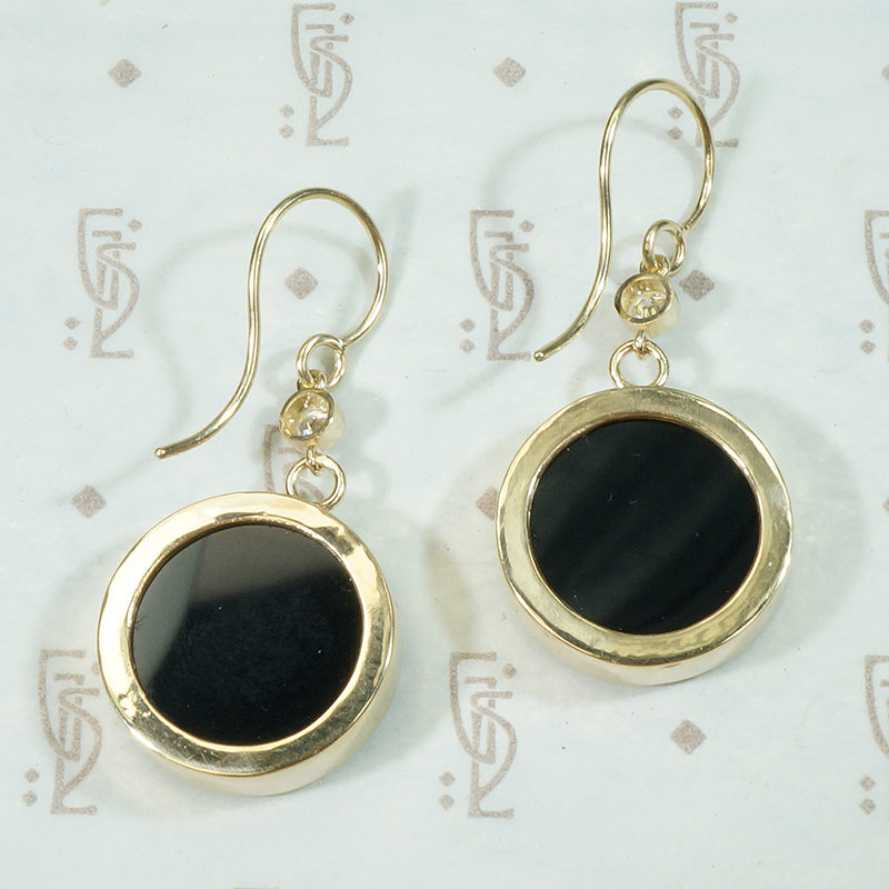 Man in the Moon Cameo Earrings