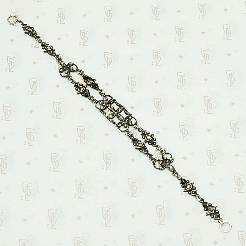 Lacy Sterling Silver and Marcasite Bracelet