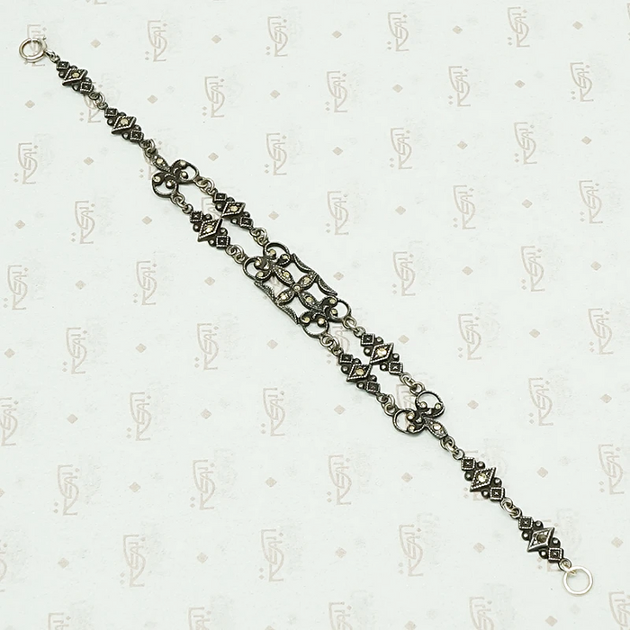 Lacy Sterling Silver and Marcasite Bracelet