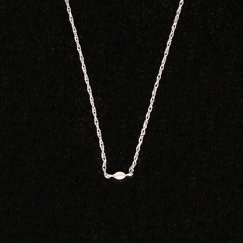 Ultra Dainty Marquis Diamond Link Necklace
