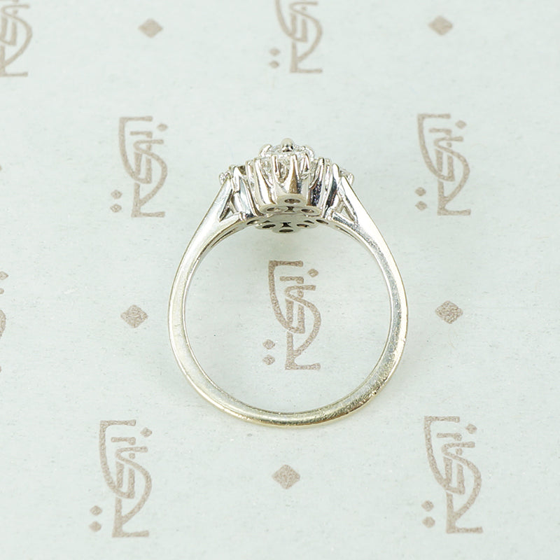 Vintage 1950's Marquise Diamond Cluster Ring
