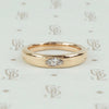 Vintage marquis diamond rose gold band by 720.