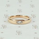 Vintage marquis diamond rose gold band by 720.