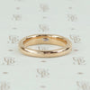 Vintage marquis diamond rose gold band by 720, back view.