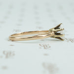 marquis  opal gold solitaire ring side view
