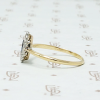 1920s Marquis Cut Sapphire Diamond Halo Ring