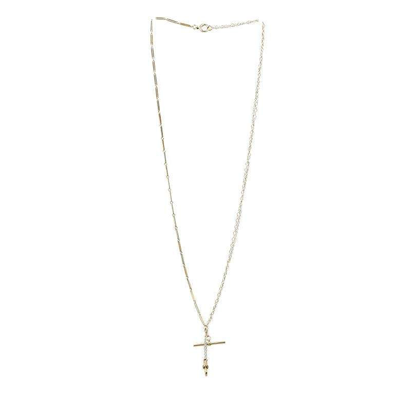 Rose and White Gold Watch Hook Necklace from the Married Chains Collection