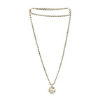 Sculpted Links of Silver and Gold with Crystal Fob