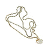 Sculpted Links of Silver and Gold with Crystal Fob