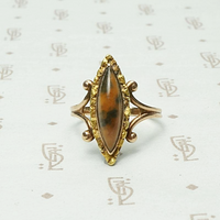 Alaskan Gold Rush Mastodon Tusk & Gold Nugget Ring