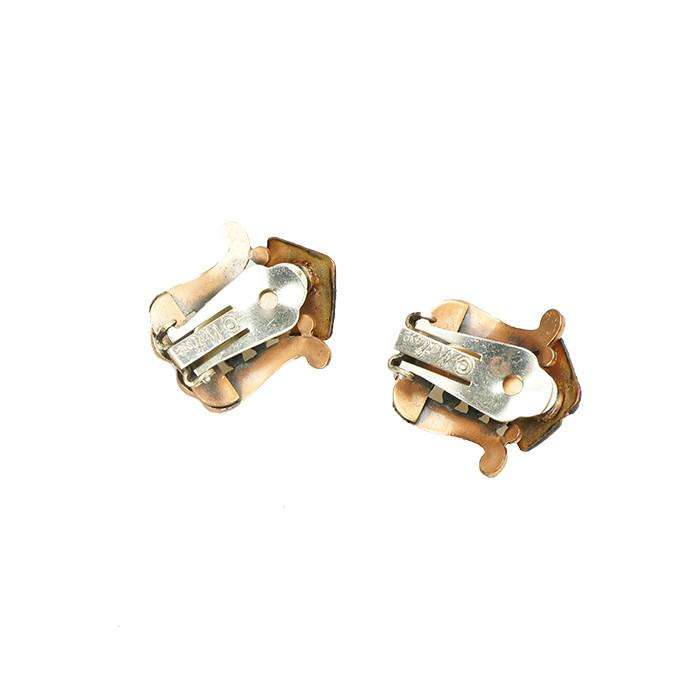 Pretty Pink Enamel and Copper Matisse Earrings